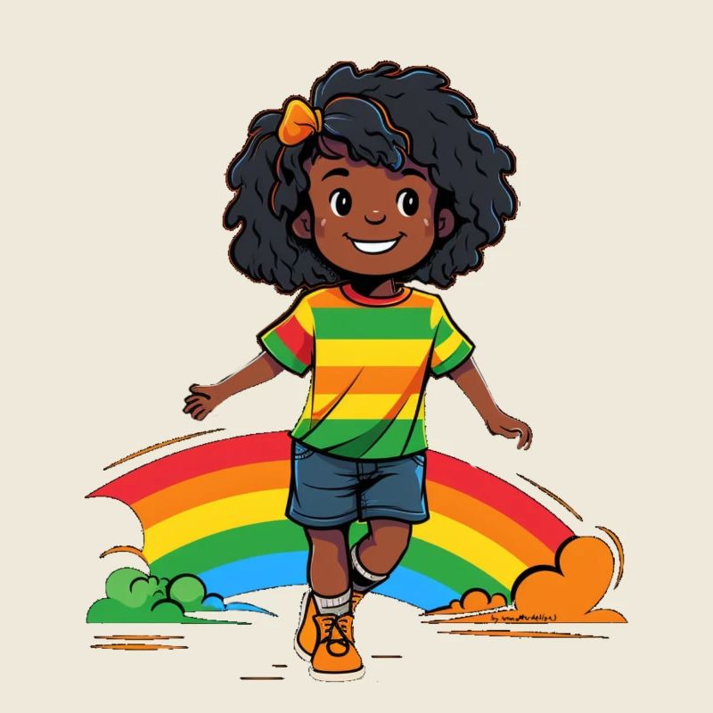 Lebendige Regenbogen Kinderdesign