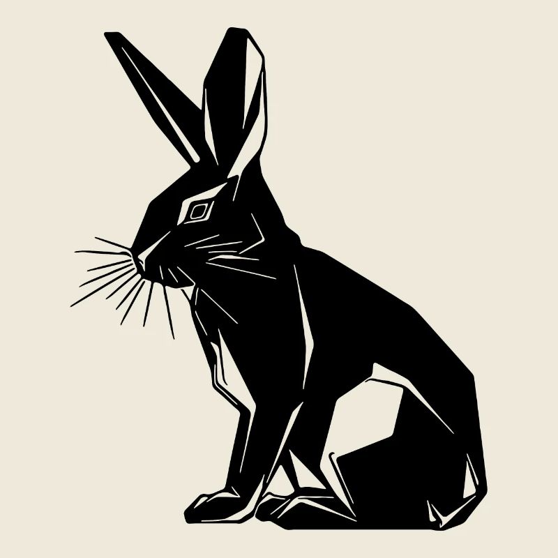 Geometric Bunny Cute Geometry Rabbit