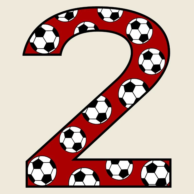 2. Geburtstag Fußball rot