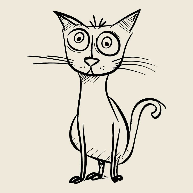 Étrange chat de dessin animé