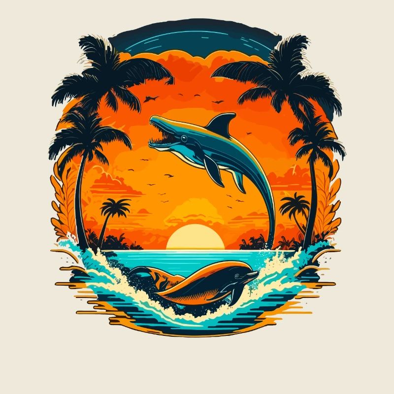 Delphin Sommer Sunset