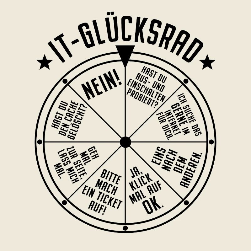 IT Support Glücksrad Service Desk IT Helpdesk Nerd