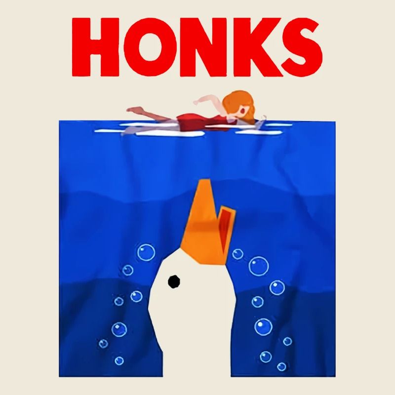 Honk Jaws Funny Goose Duck