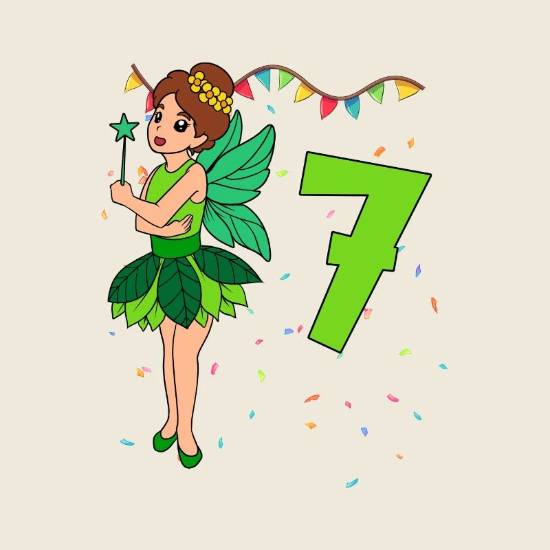 Mit Fee - Mädchen Geburtstag 7 Jahre