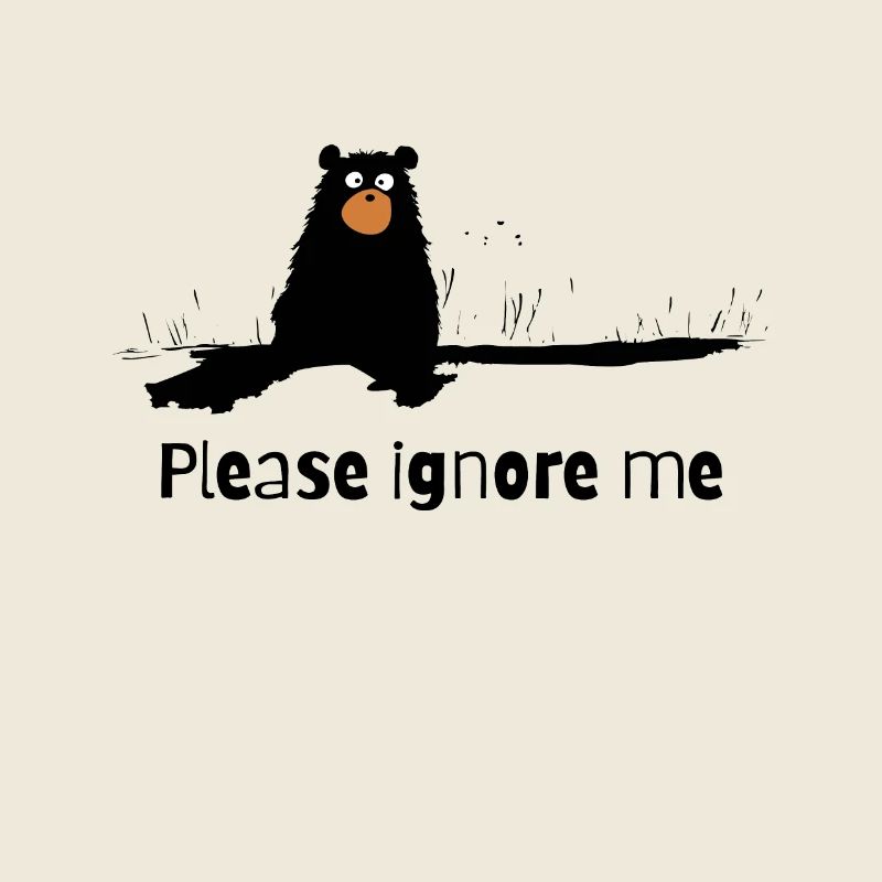 « S’il vous plaît, ignorez-moi » : un ours mignon