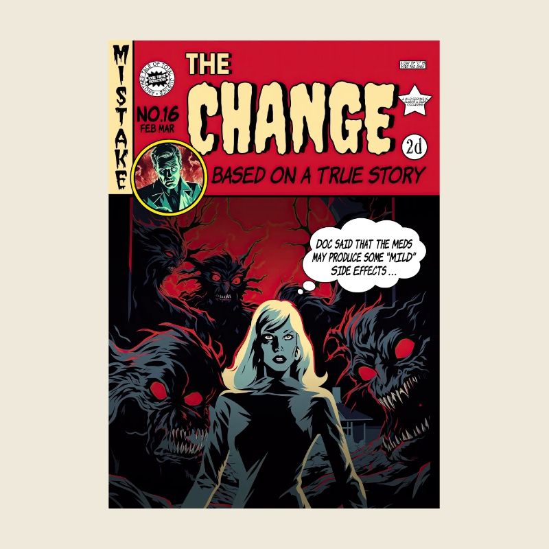 Retro Horror Comic - Le changement
