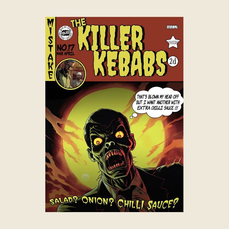 Retro Horror Comic - Killer Kebabs