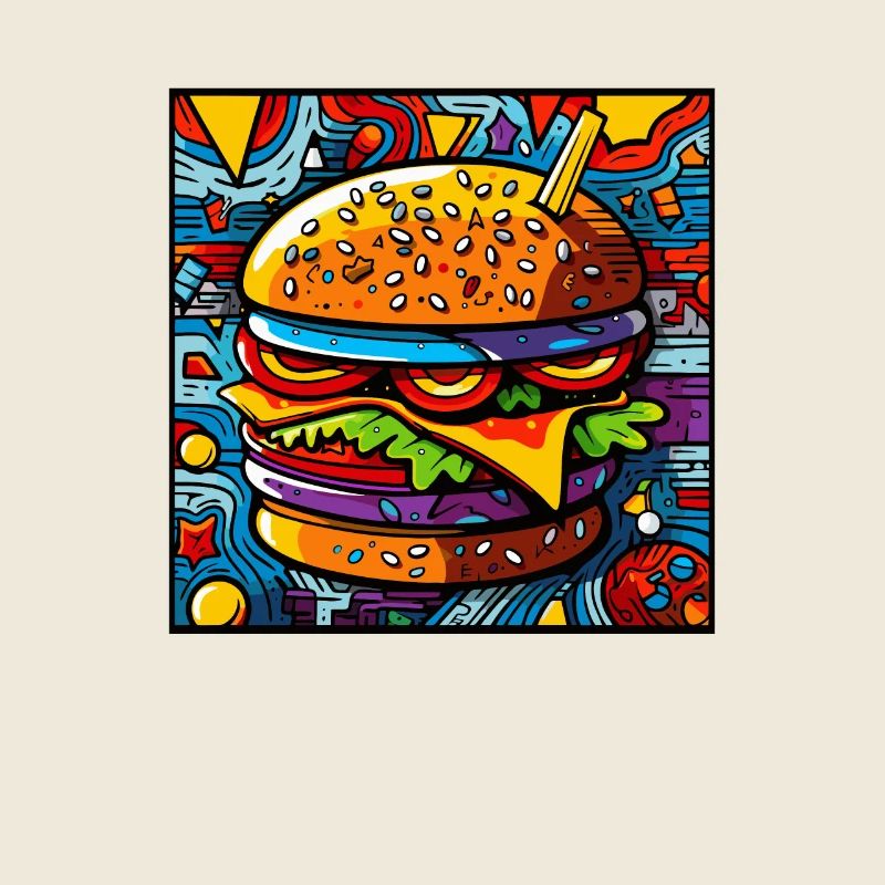 Art coloré Burger