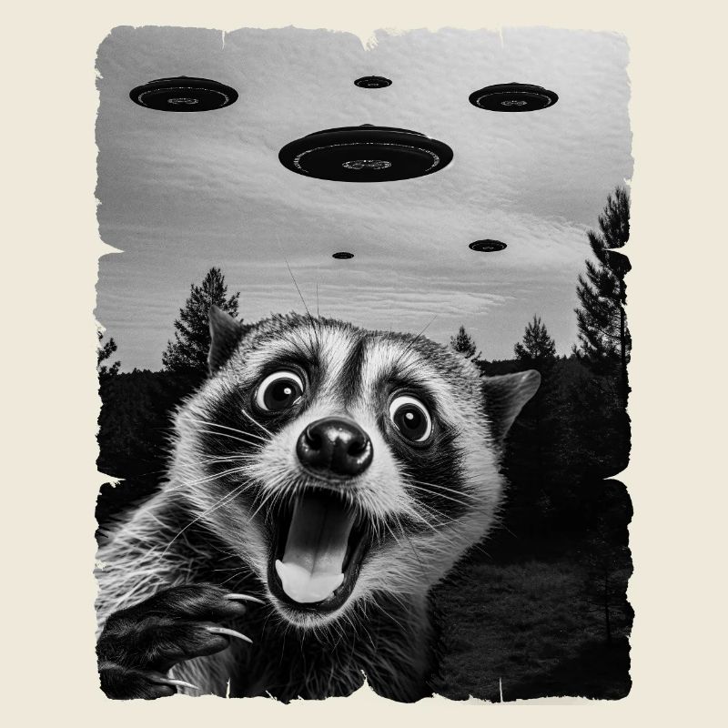 Waschbär Auserirdisch Invasion Uap Weirdcore