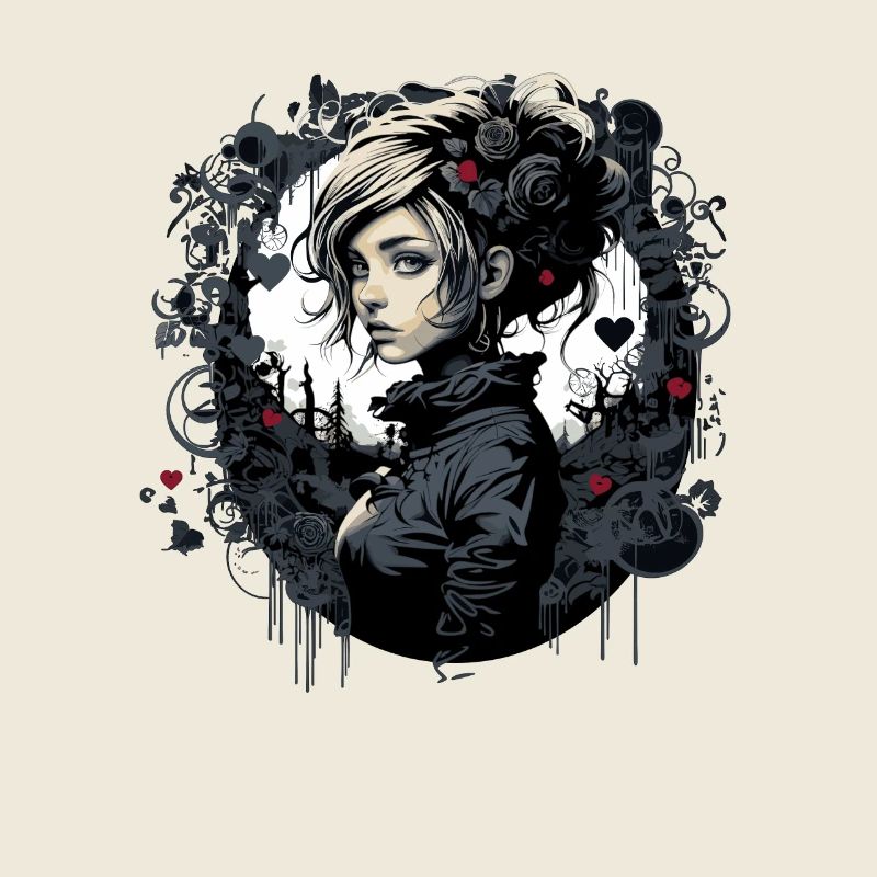 Jolie fille emo gothique