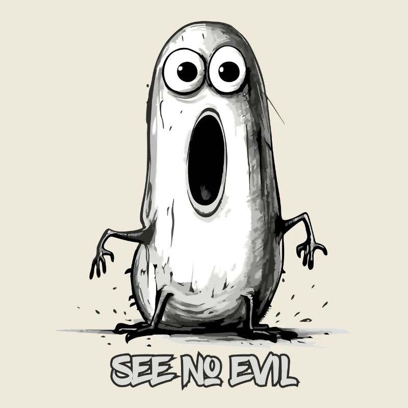 Don't see evil, funny worm