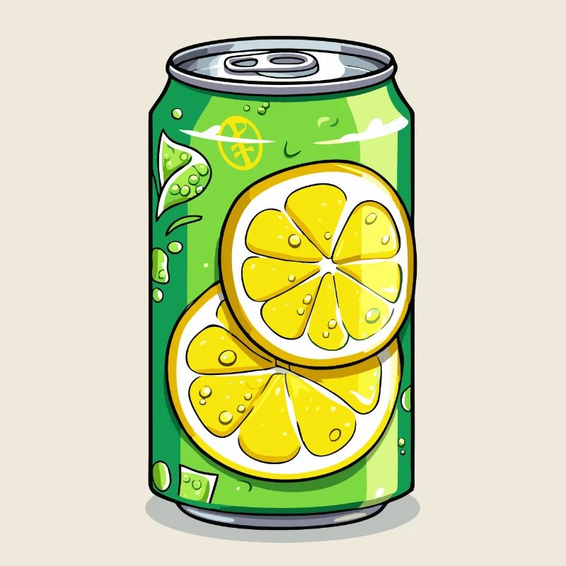 Lemonade tin with lemon flavor