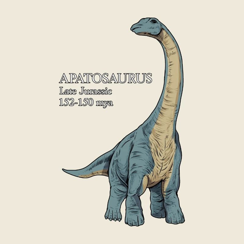 Realistic drawing of Apatosaurus