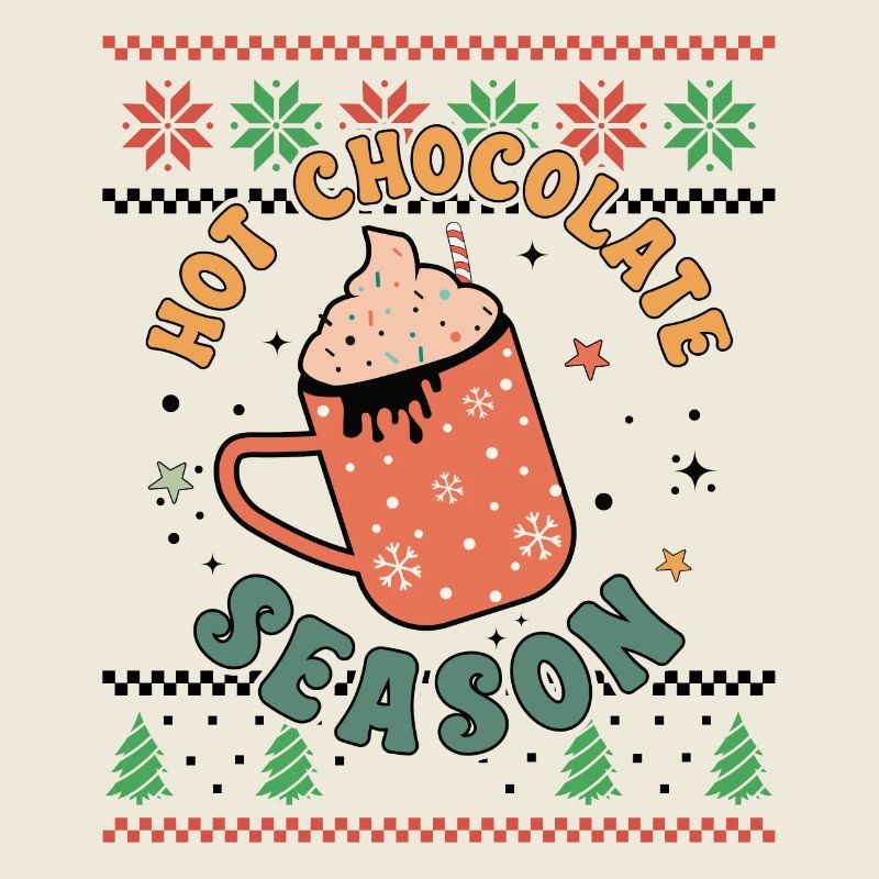 Saison du chocolat chaud - Noël rétro et moche
