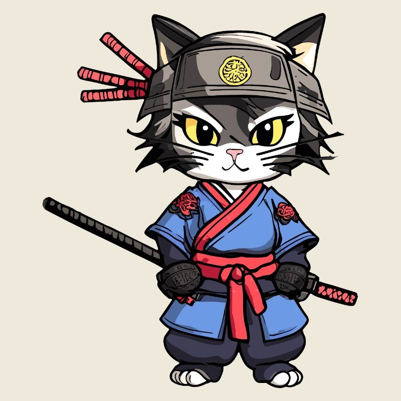 Chat samouraï #24