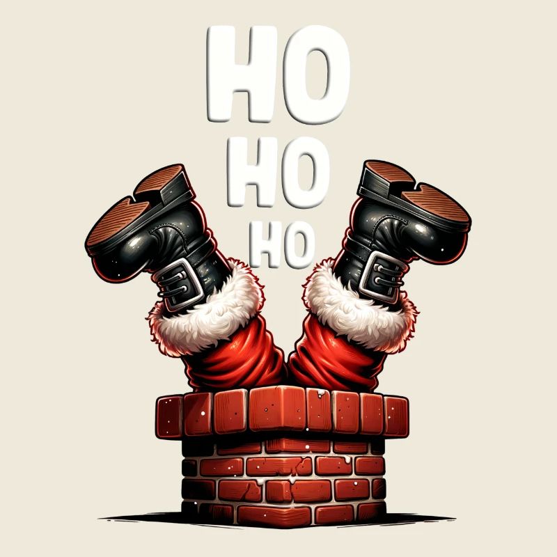 Hohoho Weihnachtsmann im Kamin