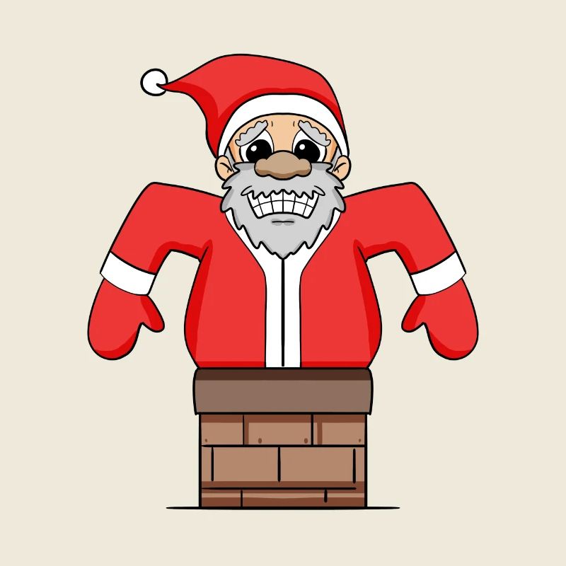 Weihnachtsmann steckt fest
