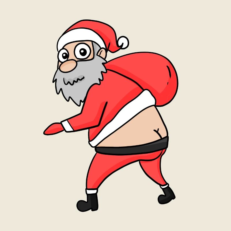 Weihnachtsmann Hintern Lustig