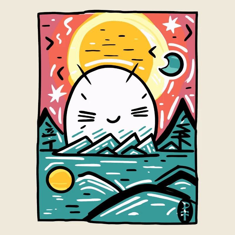 Cute creature hiding in nature