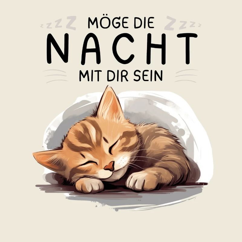 Möge die Nacht mit dir sein - Schlafshirt Katze