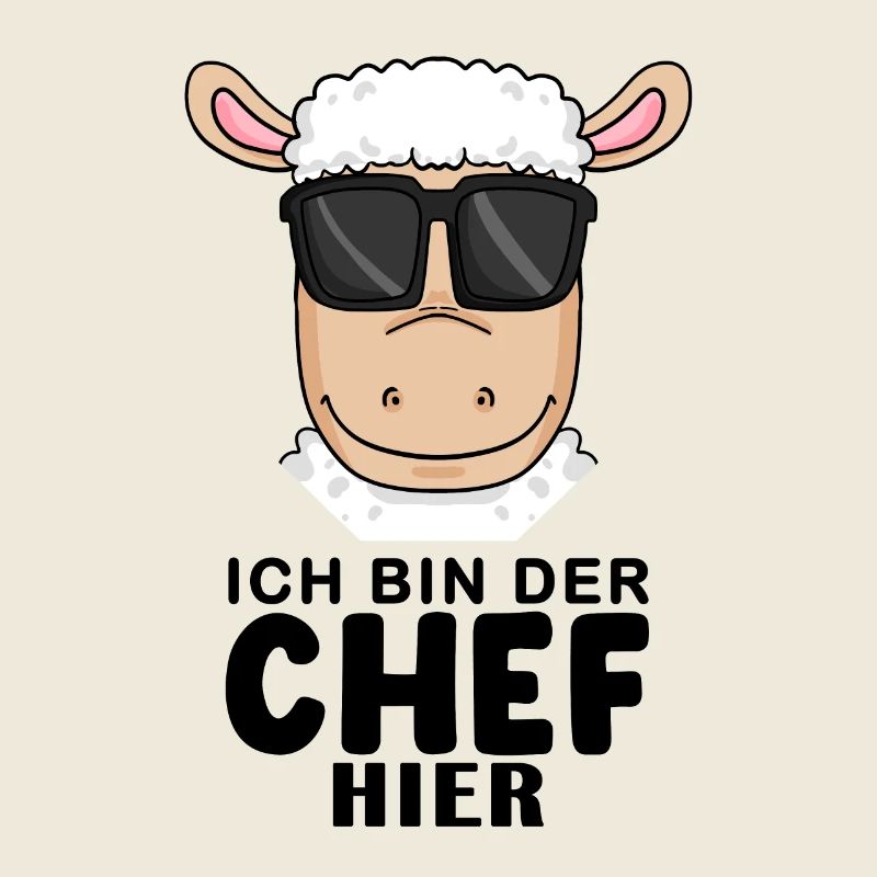 Chef Spruch mit Schaf Motiv