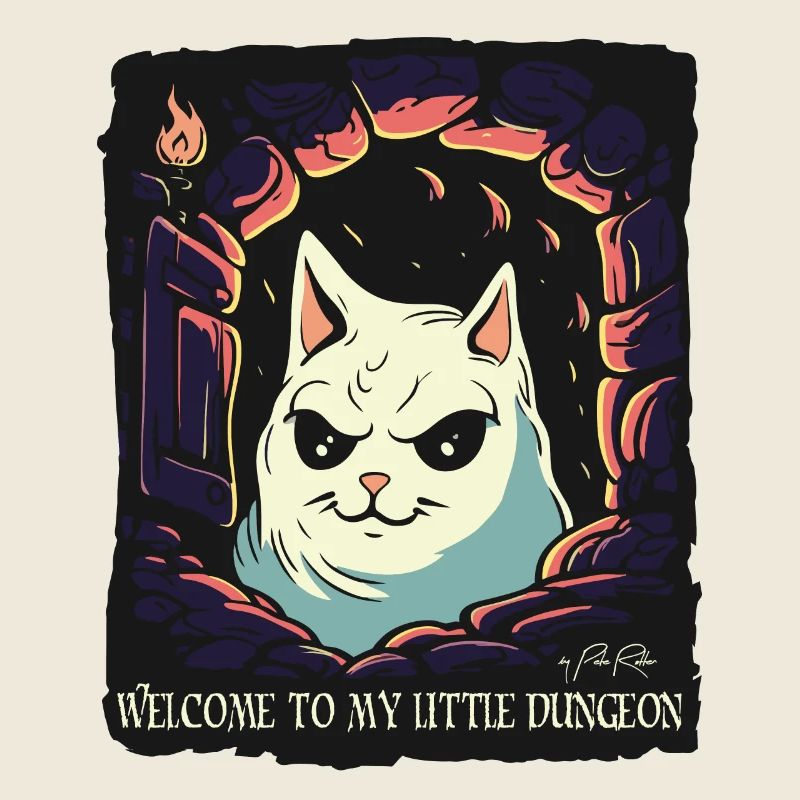 Bienvenue dans le donjon du chat maléfique