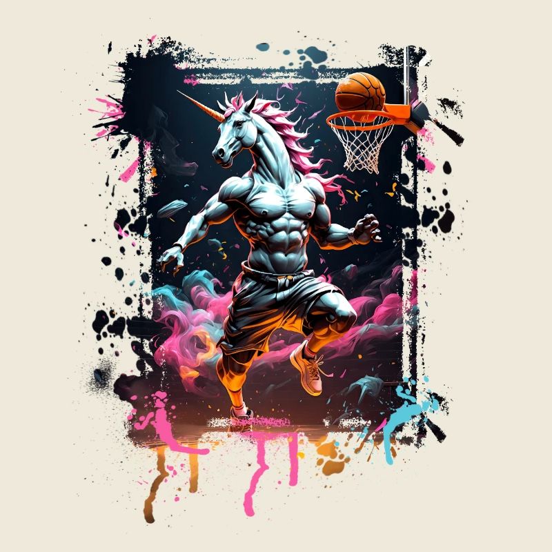 Licorne de basket-ball Graffiti Splash