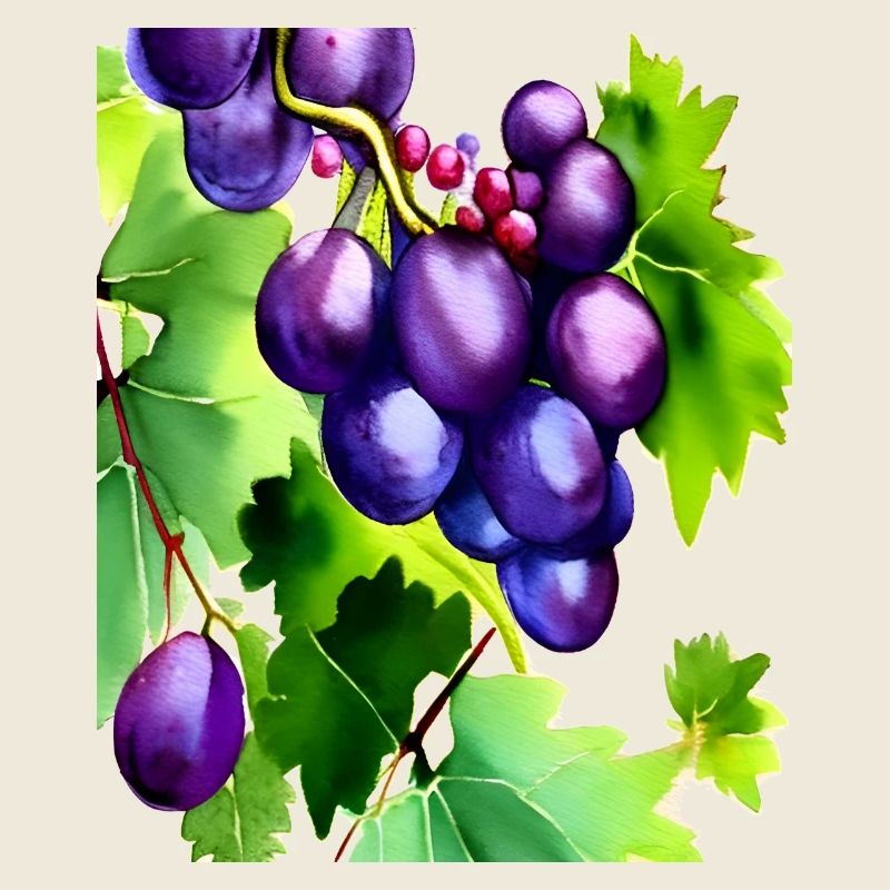 Raisins sur une vigne