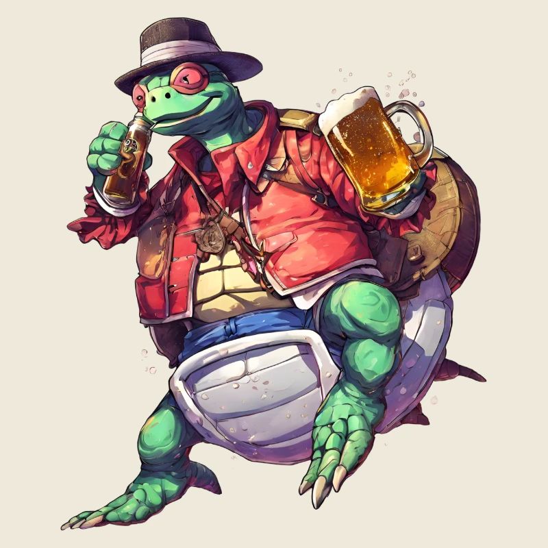 Chill & Shell: Turtle with Beer Tee