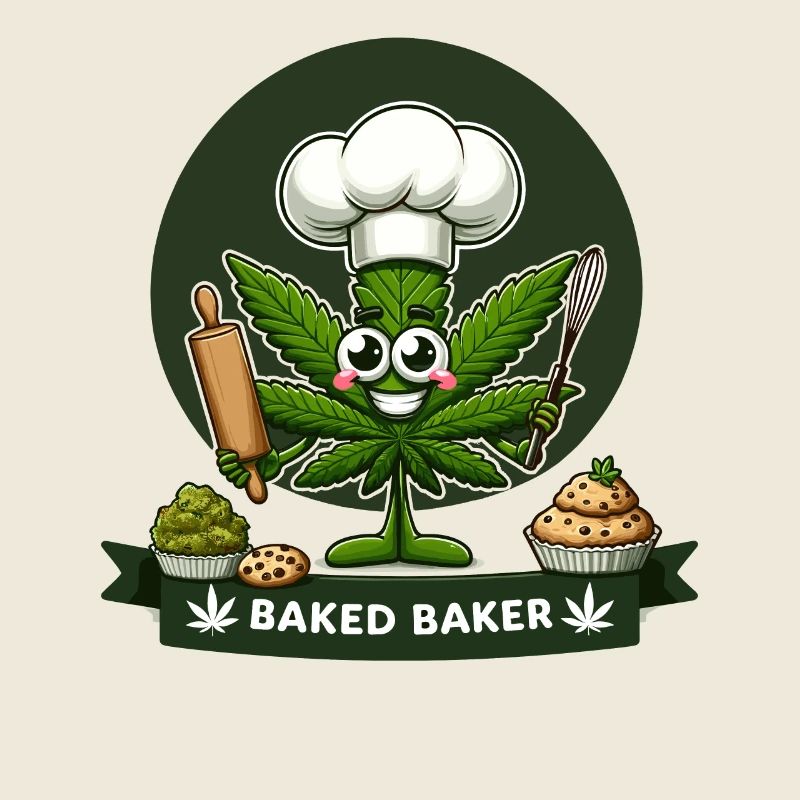 Baked Baker: Whimsical Cannabis Chef Design
