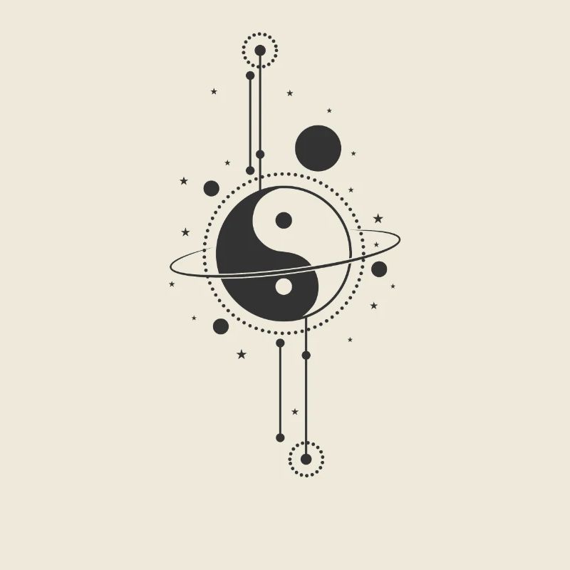 Universum Yin and Yang Zeichen