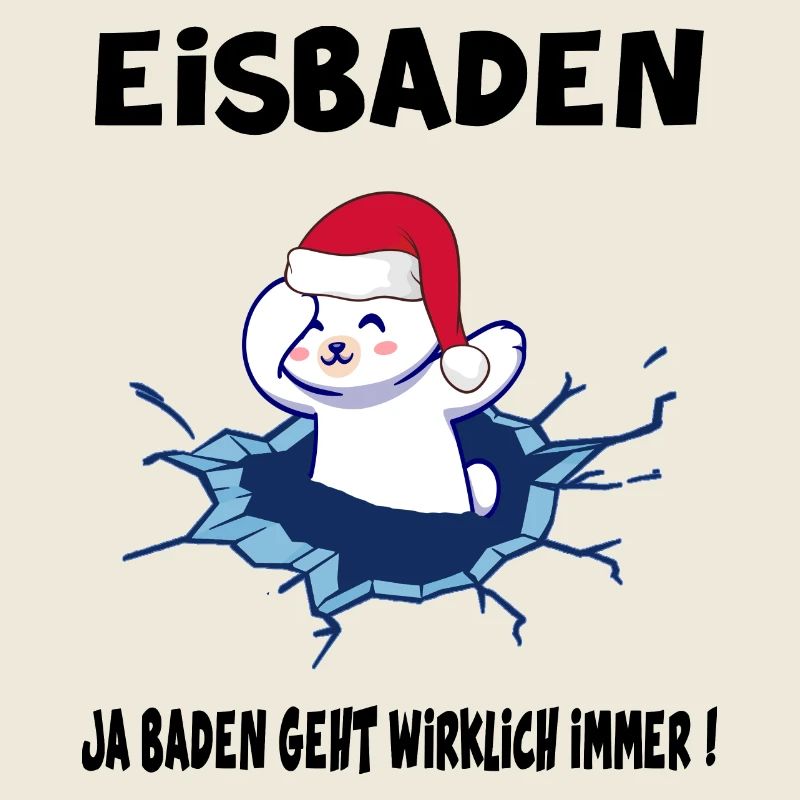 Eisbader-Eisbär Eisbad Winterschwimmer Winterbad