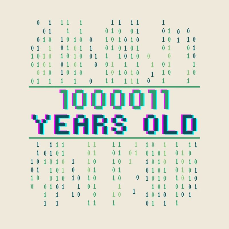 67. Geburtstag 67 Jahre alt Binärcode Informatik