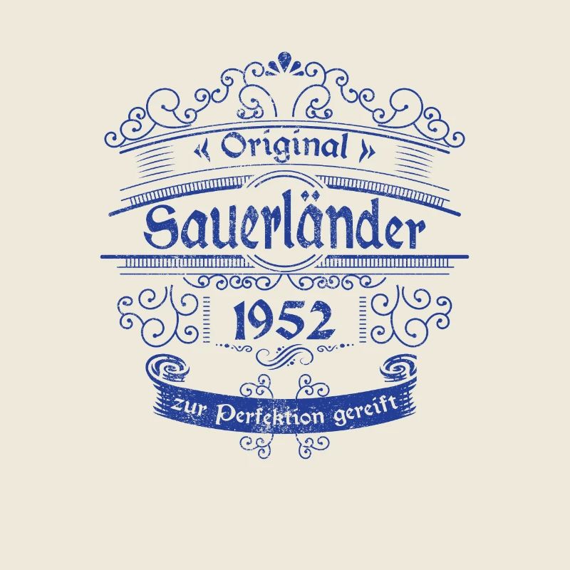 1952 Geburtstag Sauerländer Original Whiskey blau