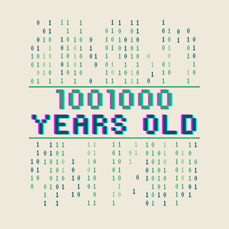 72. Geburtstag 72 Jahre alt Binärcode Informatik