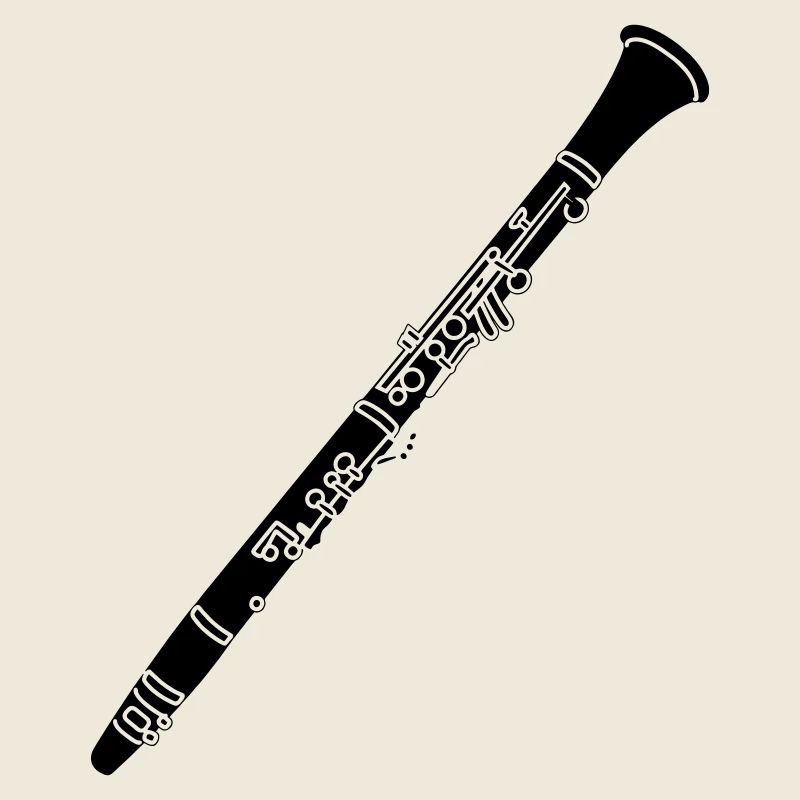 Klarinette Blasinstrument transparent