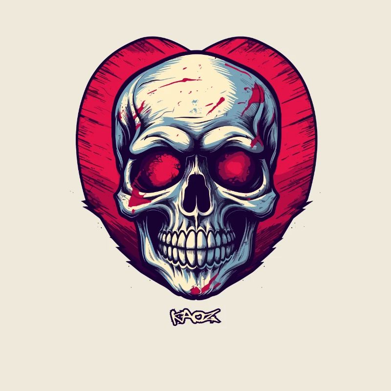 Skull heart