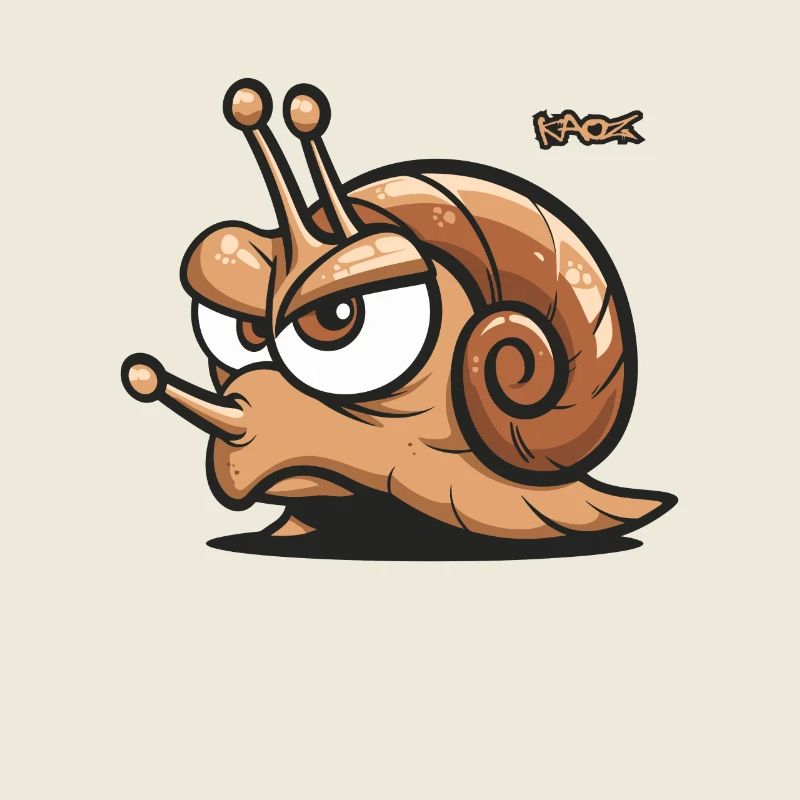 Ein genervte Schnecke