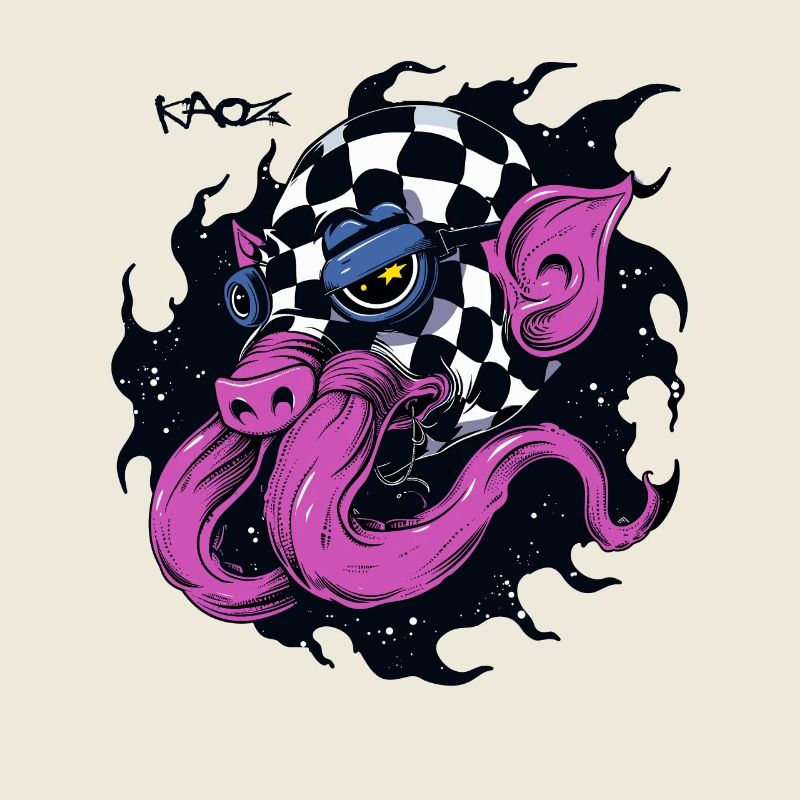 The Space Race Plaid Pattern Pilot Pig