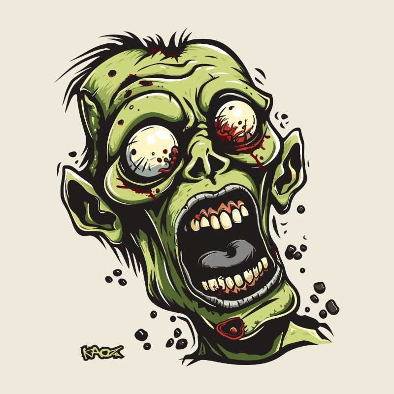 Le zombie rieur, pas beau