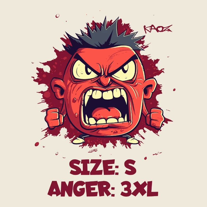 Größe S, Wut 3XL-Format: Wütender kleiner Kerl