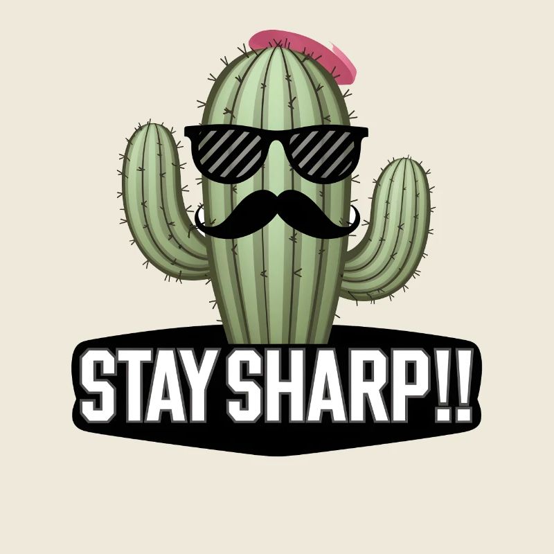 Stylish Cactus Mustache Sunglasses Stay Sharp Art
