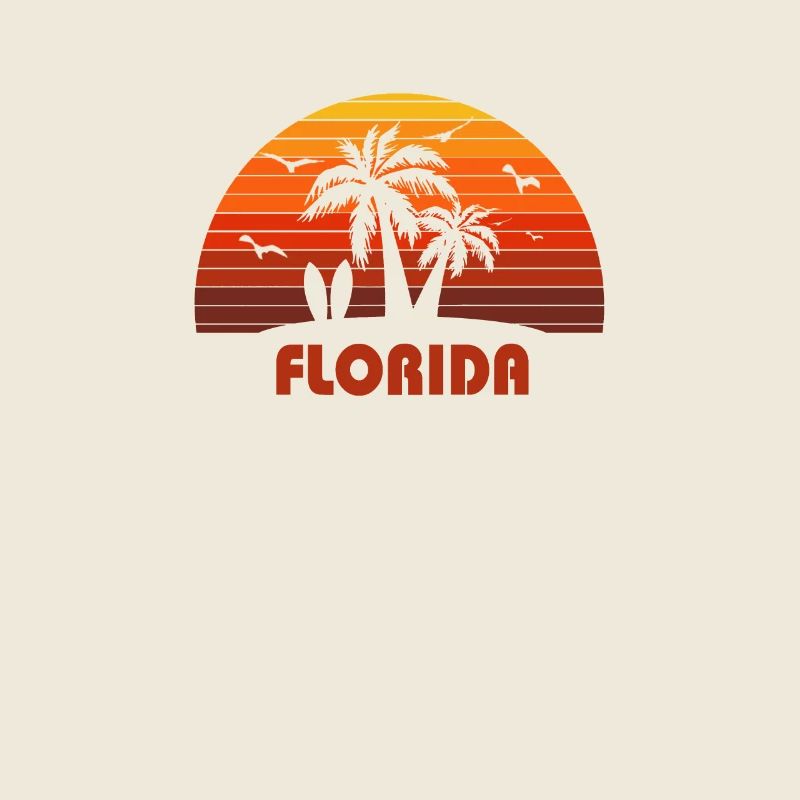 Souvenir cool de coucher de soleil sur la plage de Floride