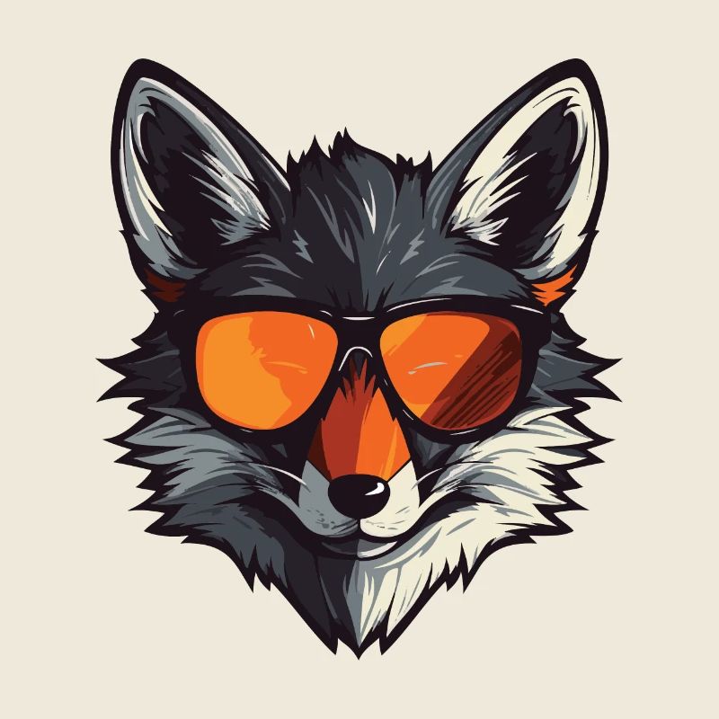 Fox Head Portrait Cool