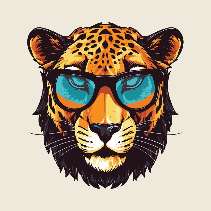Gepard Kopf Porträt Cool