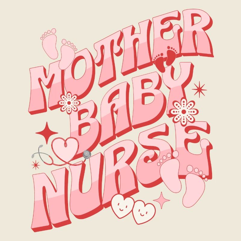 Mère Bébé Infirmière Post-partum Groovy Maman Allaitement