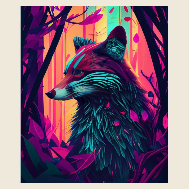 Renard de la forêt funky