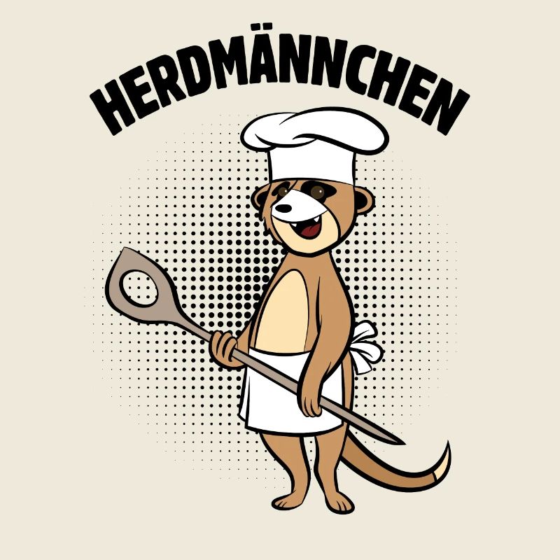 Herdmännchen - Erdmännchen mit Kochlöffel