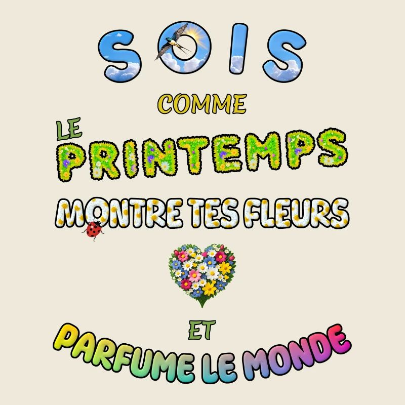 SOIS COMME LE PRINTEMPS, MONTRE TES FLEURS ET...