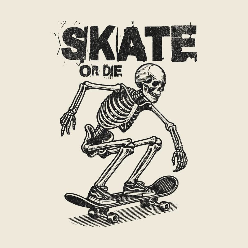 Skeleton skateboard